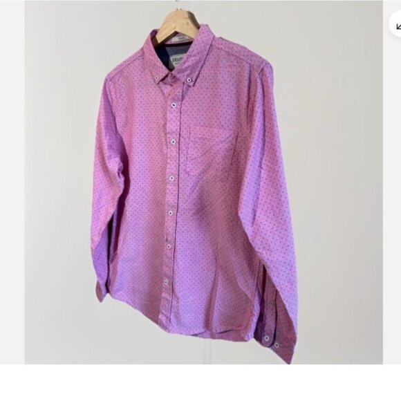 Heritage Report Collection Shirt Mens Size Medium Slim Fit Long Sleeve Pink Blue - Picture 4 of 10